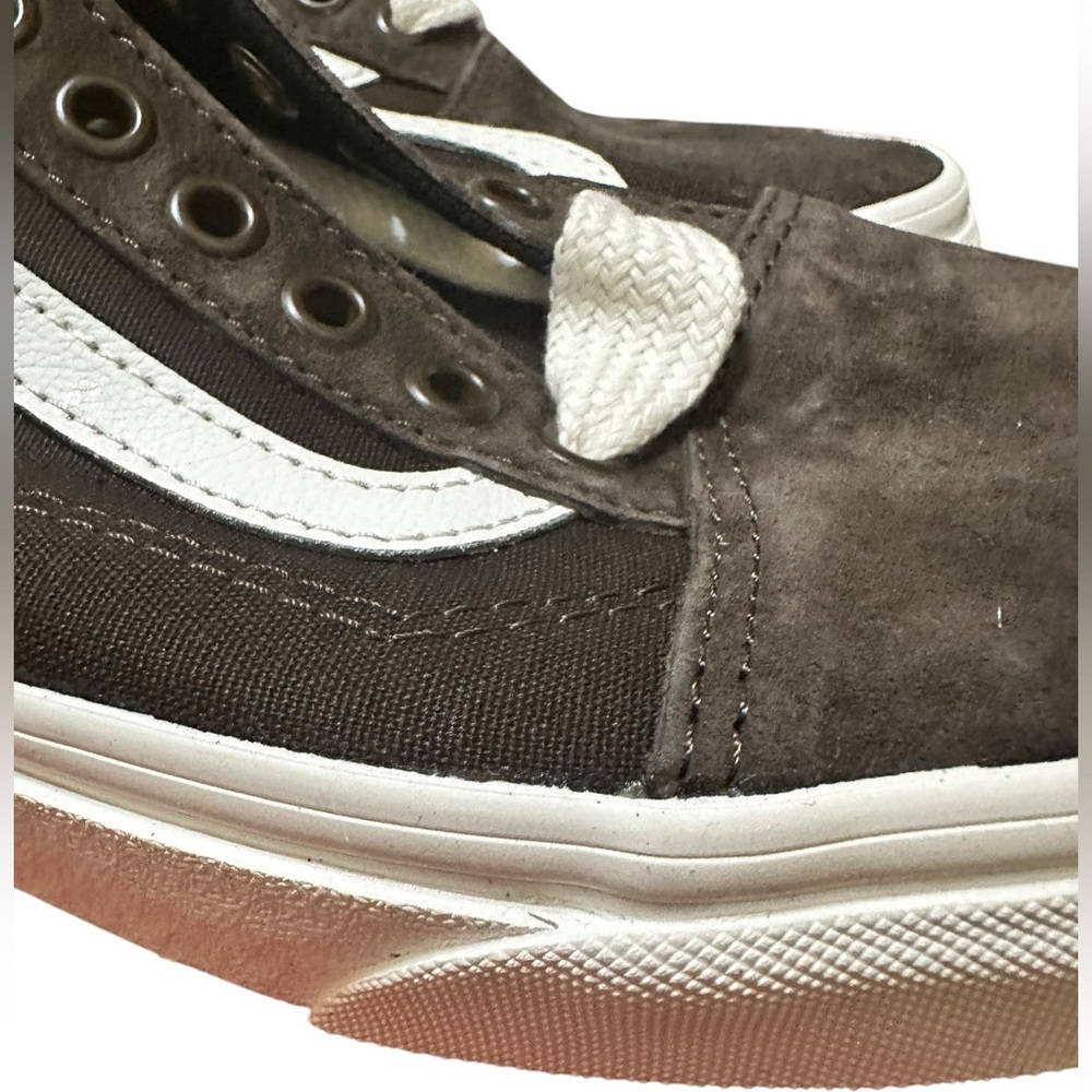 NIB NWT Vans OLD SKOOL OVERSIZED LACE Brown Suede Sneaker Shoe UNISEX M 8.5 W 10 - Picture 15 of 16
